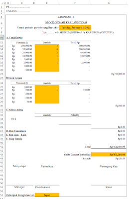 Form stok kas